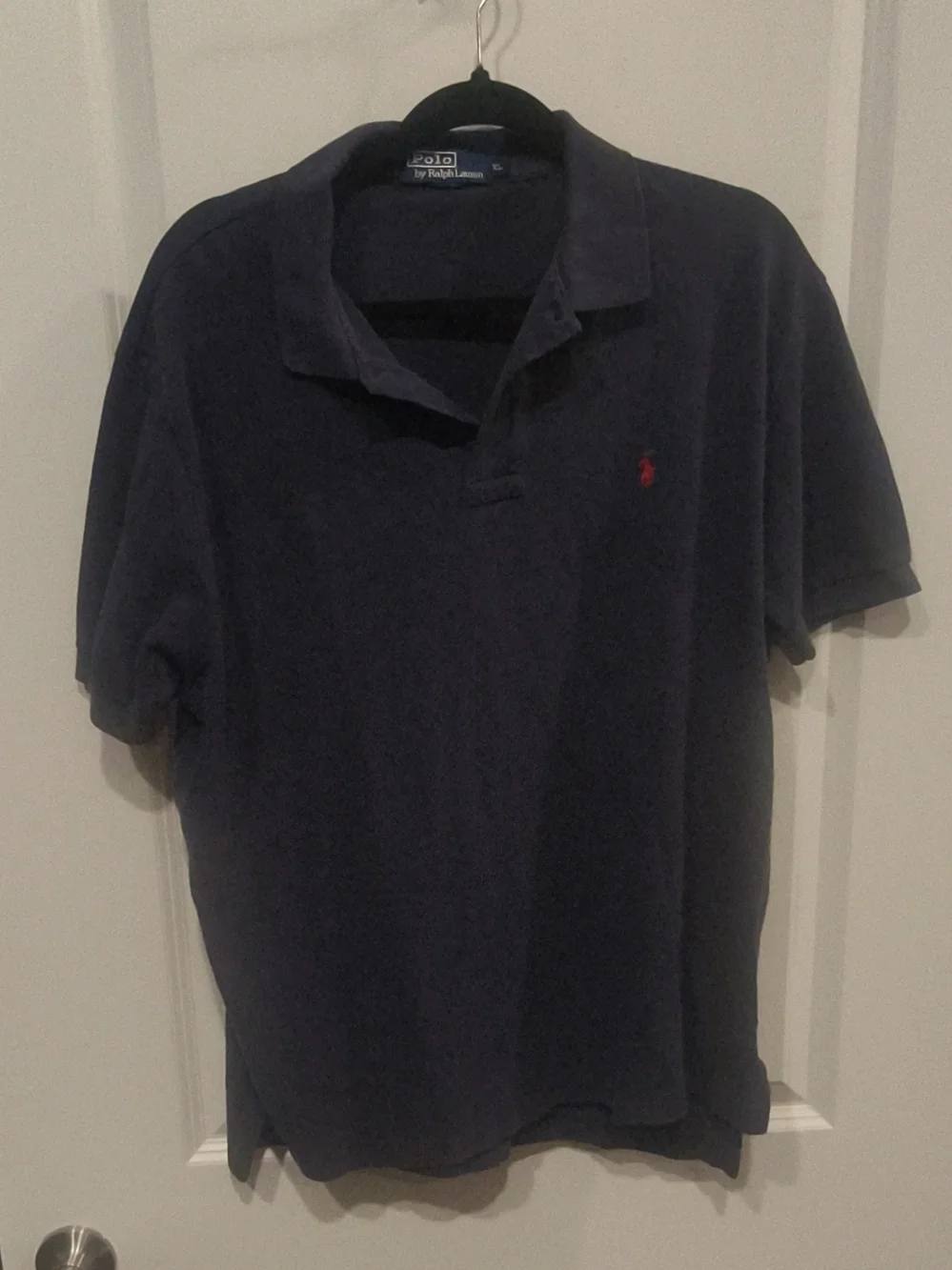 Vintage Ralph Lauren Black Polo with Red Pony Embroidery